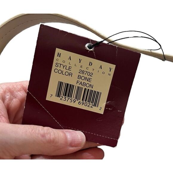 Etienne Aigner Woven Cream Snap Close Leather Strap‎ Crossbody Bag New - Picture 9 of 13